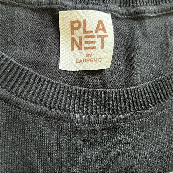 PLANET BY LAUREN G PIMA COTTON/MODAL SWEATER ONE SIZE MODERN CHIC COLOR BLOCK - Picture 3 of 7